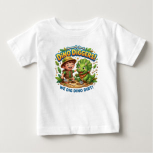 CAMISETA DE BEBÉ EXCAVADORES DE DINOSAURIOS