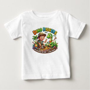 CAMISETA DE BEBÉ EXCAVADORES DE DINOSAURIOS