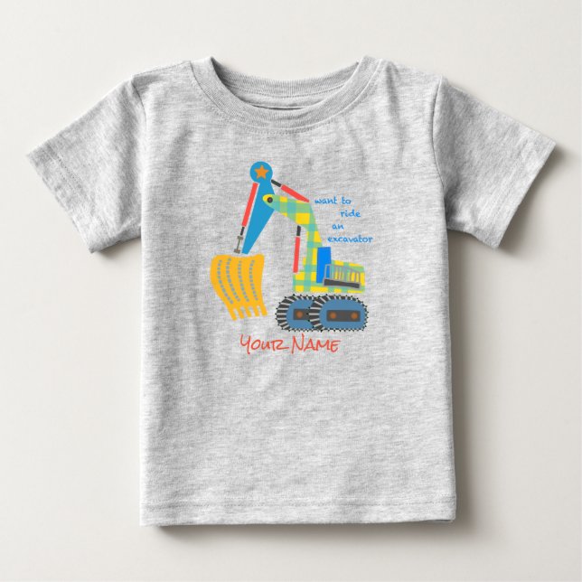 Camiseta De Bebé excavator T-shirt (Anverso)