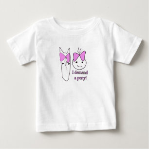 Camiseta De Bebé Exijo un Pony