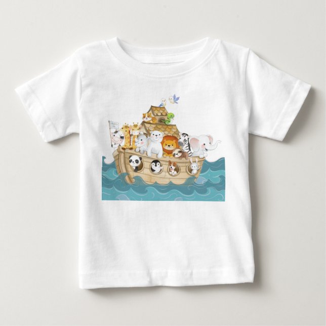 Camiseta De Bebé Expedição na Arca de Noé (Anverso)