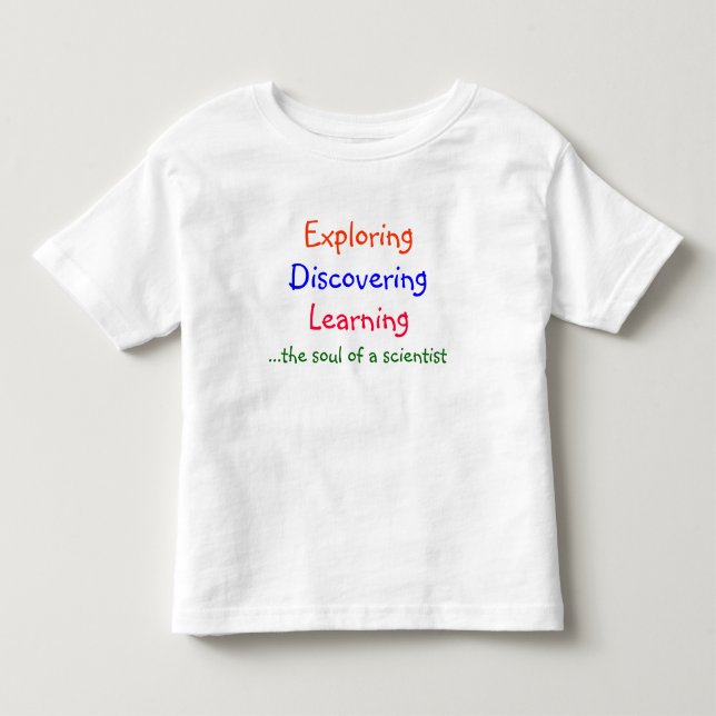 Camiseta De Bebé Exploración, descubrimiento, aprendiendo,…. (Anverso)