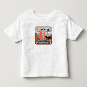 Camiseta De Bebé Explorador de hitos de bebé de 11 meses
