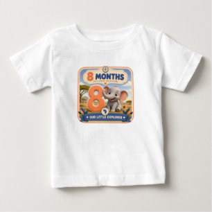Camiseta De Bebé Explorador de hitos de bebé de 7 meses