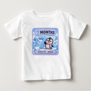 Camiseta De Bebé Explorador de hitos del bebé de 7 meses