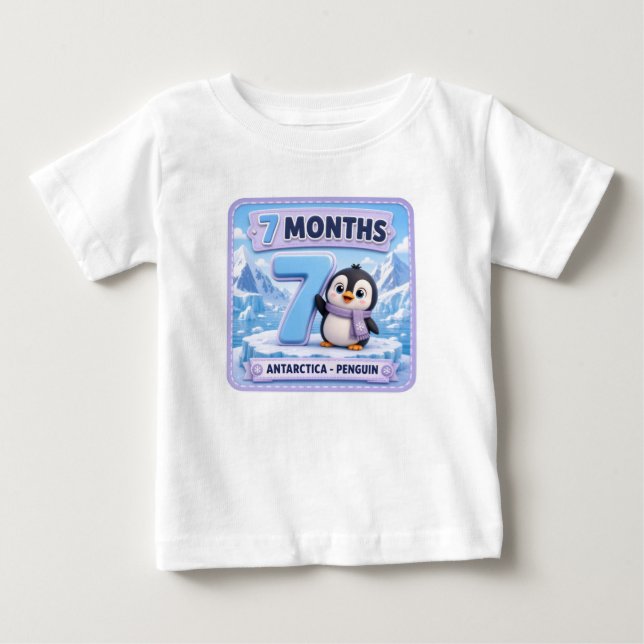 Camiseta De Bebé Explorador de hitos del bebé de 7 meses (Anverso)