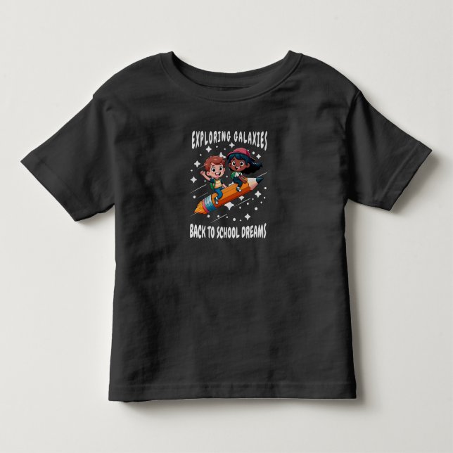 Camiseta De Bebé Explorando las galaxias de vuelta a los sueños esc (Anverso)