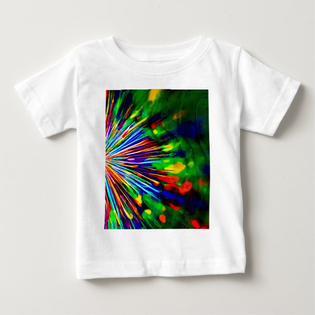Camiseta De Bebé Explosión de Arcoíris  (Anverso)