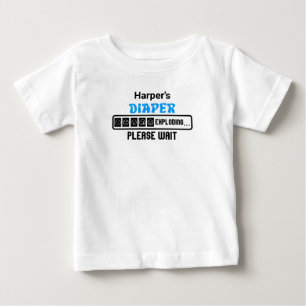 Camiseta De Bebé Explosión de pañales. Espere