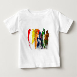 Camiseta De Bebé Expresión abstracta de figuras humanas en movimien