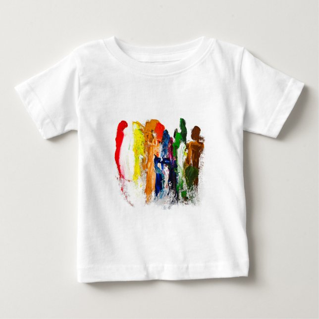Camiseta De Bebé Expresión abstracta de figuras humanas en movimien (Anverso)