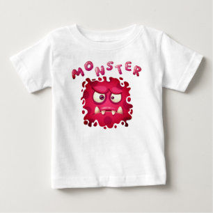 Camiseta De Bebé Expresiones de Terror Caritas Divertidas de Monstr