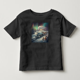 Camiseta De Bebé Expreso de Pingüino Lindo Luces del Norte