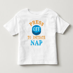 Camiseta De Bebé Extraiga el botón para iniciar siesta