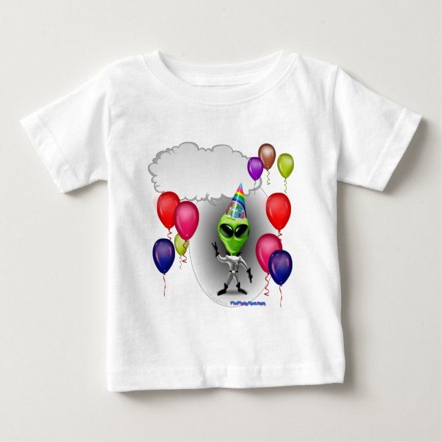 Camiseta De Bebé Extranjero de la fiesta de cumpleaños que habla (Anverso)