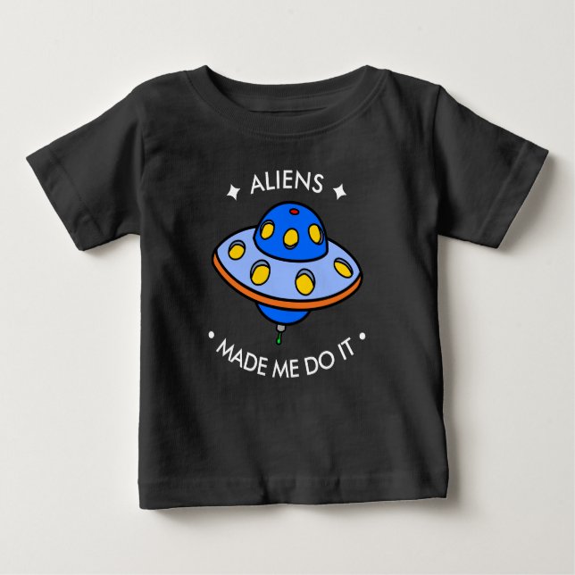 Camiseta De Bebé Extranjeros divertidos lindos del UFO el | (Anverso)