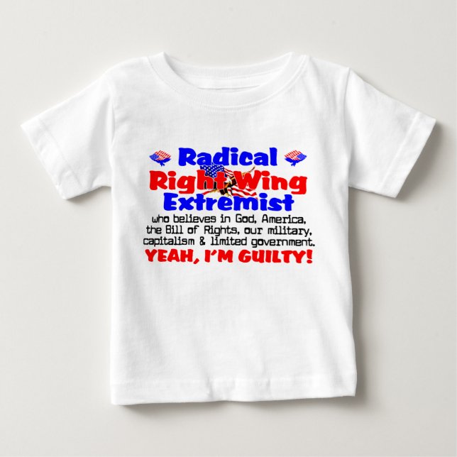 Camiseta De Bebé Extremista de la derecha (Anverso)