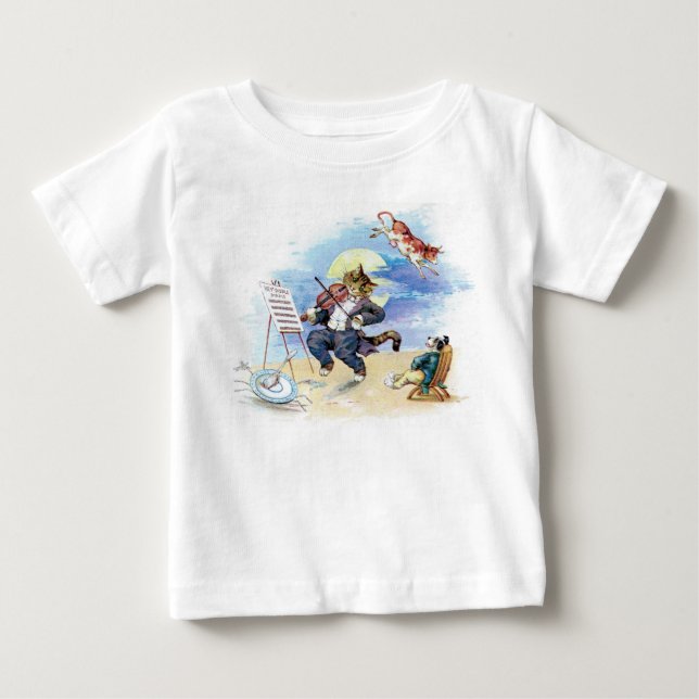 Camiseta De Bebé Ey, Diddle Diddle la poesía infantil (Anverso)