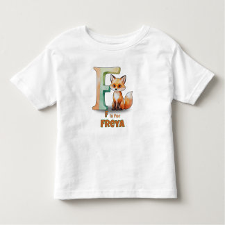 Camiseta De Bebé F is for Freya – Custom Toddler T-shirt with Fun F