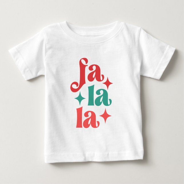 Camiseta De Bebé Fa La La - Diseño de tipografía festiva (Anverso)