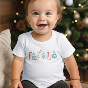 Camiseta De Bebé Fa La La Funny Fiesta del Árbol de Navidad