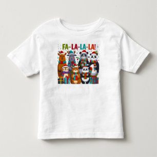 Camiseta De Bebé ¡Fa-La-La-La-Amigos! - Animales de Navidades Adora