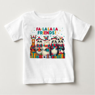 Camiseta De Bebé ¡Fa-La-La-La-Amigos! - Animales de Navidades Adora