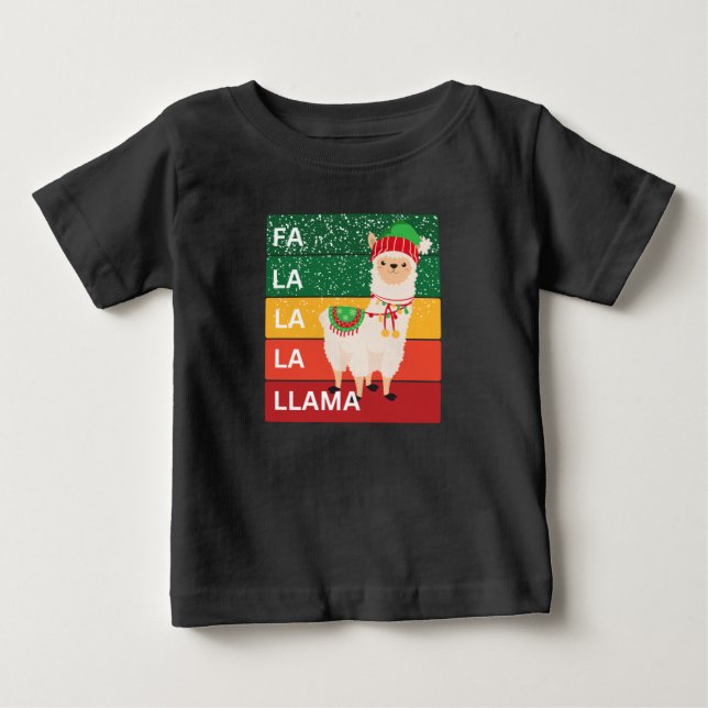 CAMISETA DE BEBÉ FA LA LA LLAMA (Anverso)