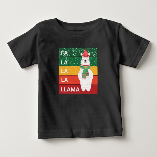 CAMISETA DE BEBÉ FA LA LA LLAMA (Anverso)