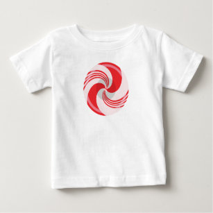 Camiseta De Bebé Fábrica de menta/caña de caña a rayas