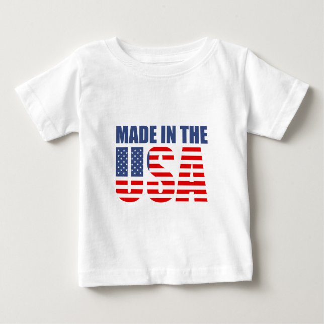 Camiseta De Bebé fabricada en ee. uu. (Anverso)
