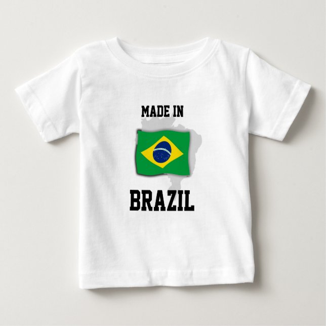 Camiseta De Bebé Fabricado en Brasil (Anverso)