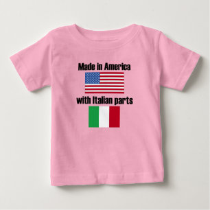 Camiseta De Bebé Fabricado En Estados Unidos Con Partes Italianas