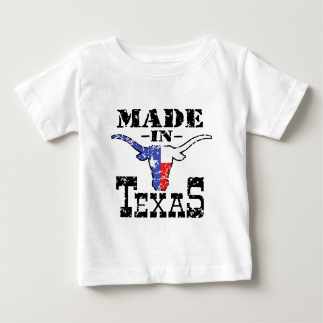 Camiseta De Bebé Fabricado en Texas (Anverso)