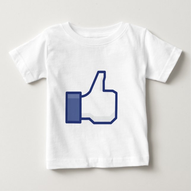 Camiseta De Bebé Facebook tiene gusto del botón (Anverso)