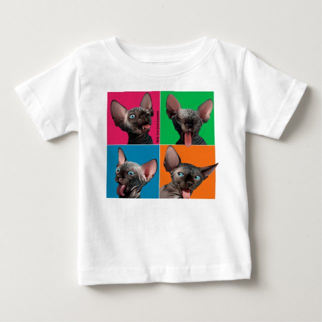 Camiseta De Bebé Facebuilding (gatito de Sphynx) (Anverso)
