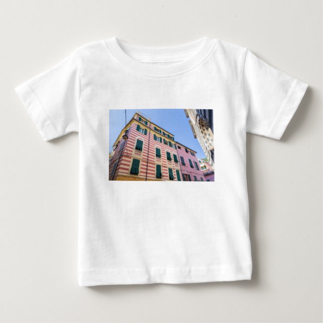 Camiseta De Bebé Fachadas de la Casa Monterosso Cinque Terre Liguri (Anverso)