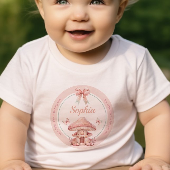 Camiseta De Bebé Fairy Chica Mushroom House Cumpleaños (Subido por el creador)