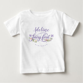 Camiseta De Bebé Fairy First Birthday Girl Baby T-Shirt