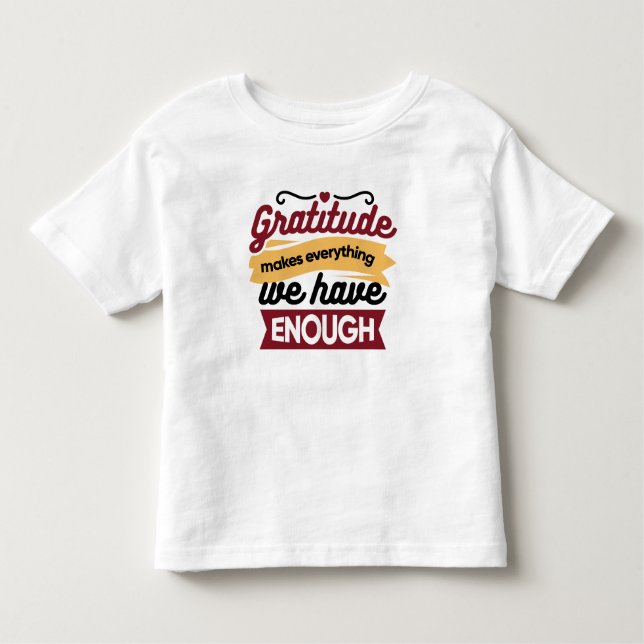 Camiseta De Bebé Faith and Gratitude Artwork – Uplifting Christian  (Anverso)
