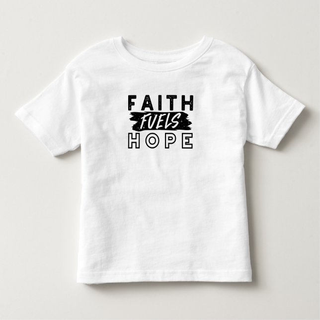 Camiseta De Bebé Faith Fuels Hope Quote – Uplifting Christian Art (Anverso)