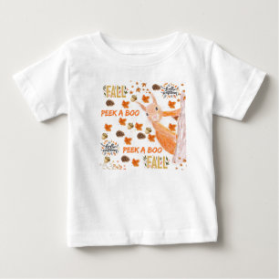 Camiseta De Bebé Fall Peek-a-boo Squirel
