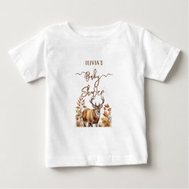 Camiseta De Bebé Fall Woodland Deer Baby Shower Balloon