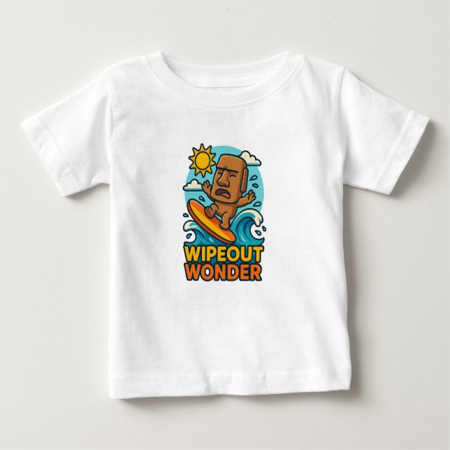 Camiseta De Bebé Fallo en la cicatriz de la Wipeout Moai Chibi (Anverso)