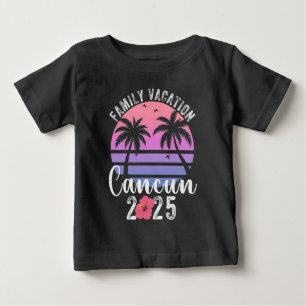 Camiseta De Bebé Familia Cancun México Vacaciones 2025