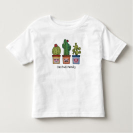 Camiseta De Bebé Familia Cute Cactus En Acuarela