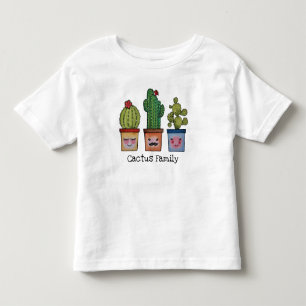 Camiseta De Bebé Familia de Cactus Adorable en Acuarela