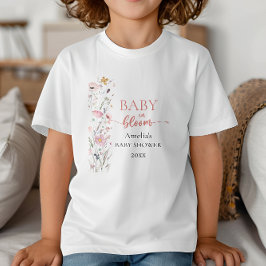 Camiseta De Bebé Familia de Coincidencia de Flores Silvestres en Ba