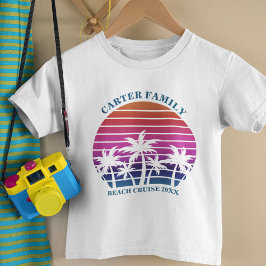Camiseta De Bebé Familia de cruceros Beach Reunión Personalizado Pa