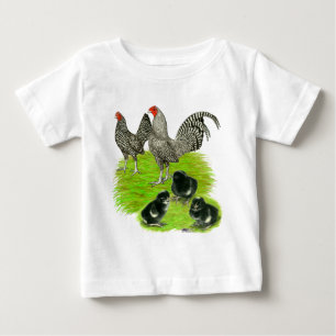 Camiseta De Bebé Familia de la gallina enana Old English Barred